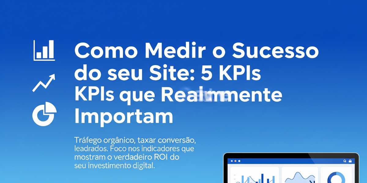Um dashboard com gráficos mostrando os principais KPIs de um site, como tráfego, conversão e ROI